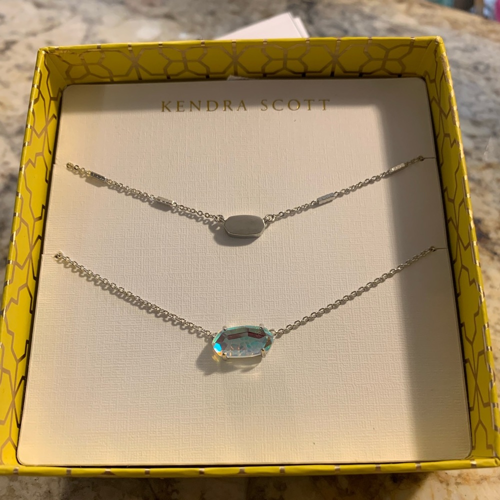 Kendra scott fern & ever necklace gift set - silver